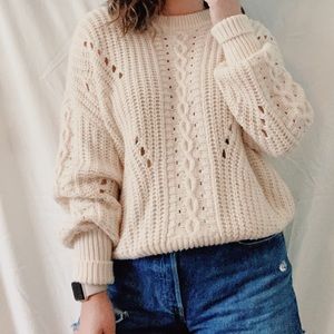 Melrose and Market Cream Sweater